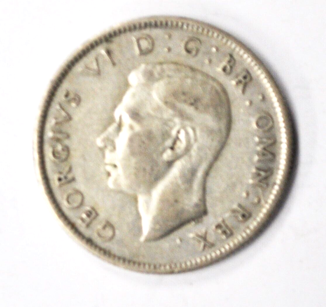 1945 Great Britain Silver One Florin Two Shillings Coin KM# 855