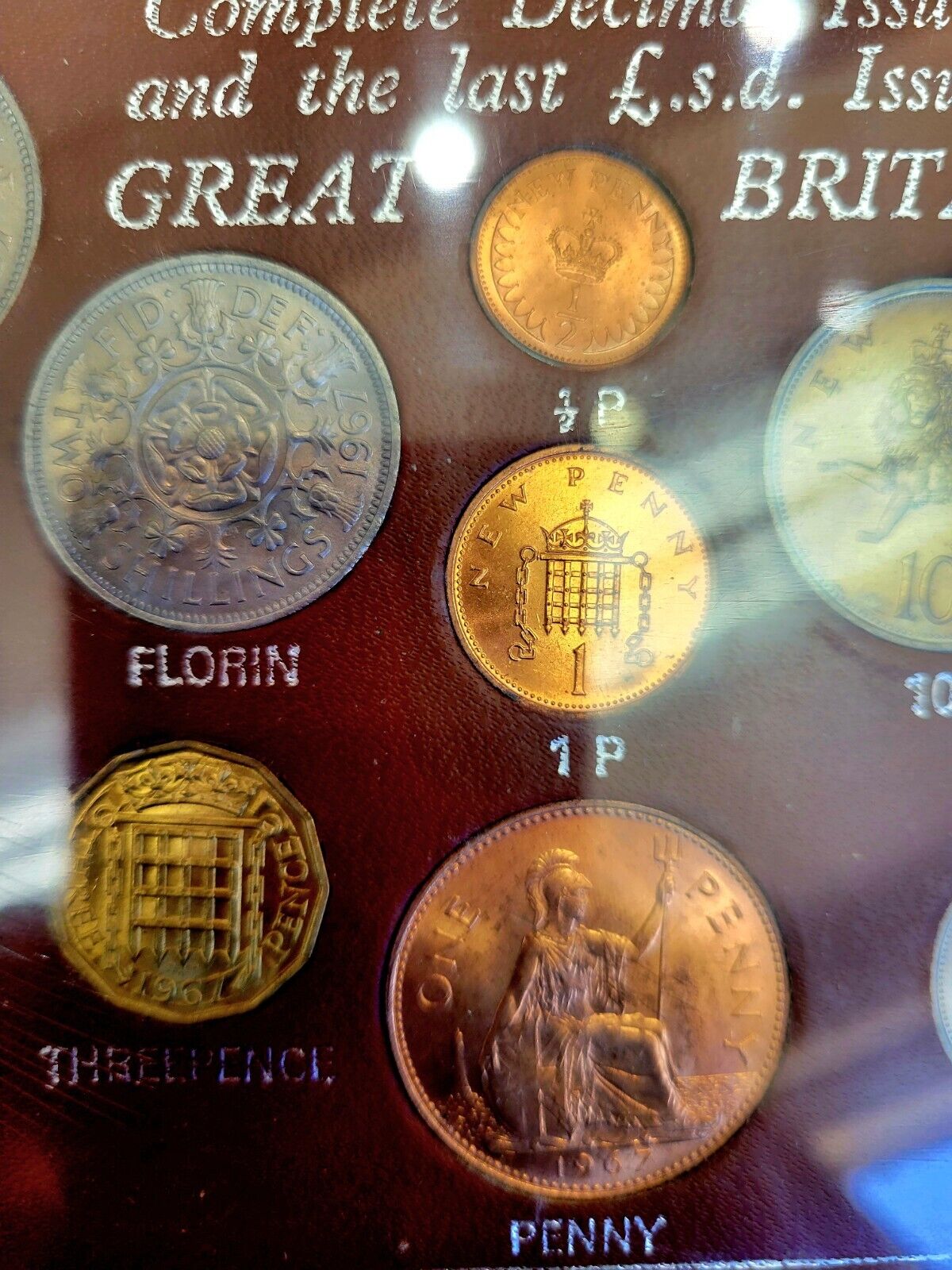 Great Britain 1967 Complete Decimal Issue and Last LSD- 12 Coin Set w/Paperwork