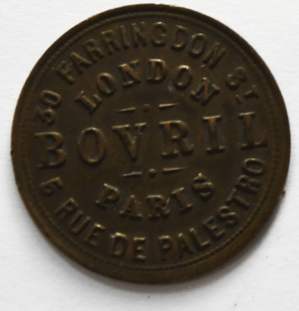 Bovril Paris London Trade Token 21mm Wonderful Food of the Century