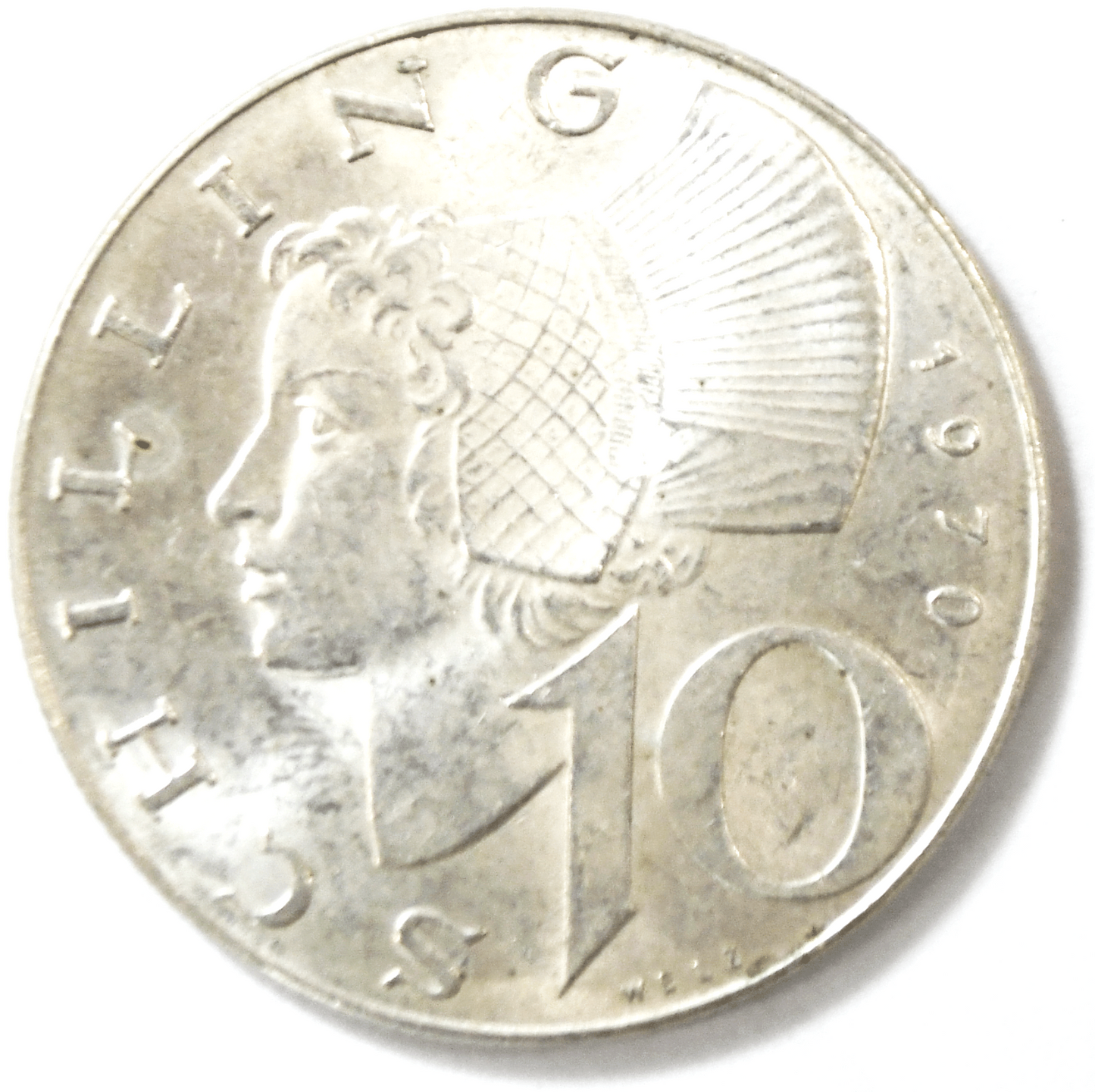 1970 Austria 10 Ten Schilling Silver Coin KM# 2882