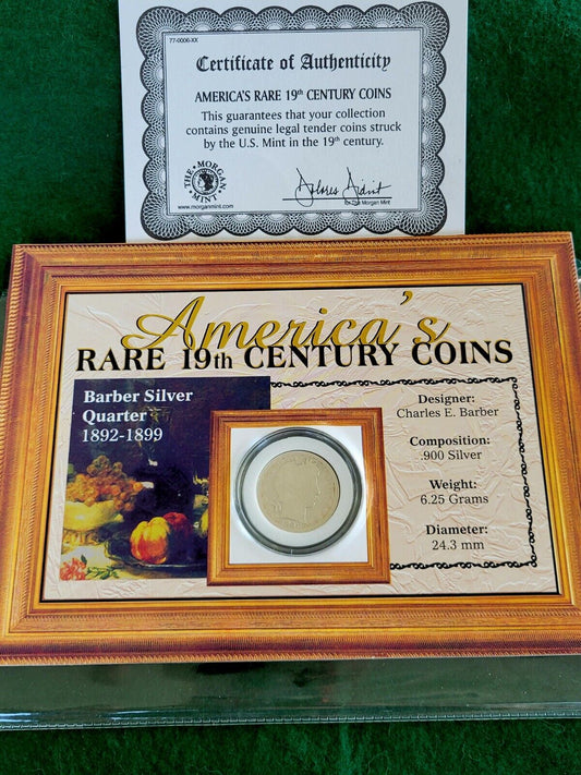 AMERICA'S Rare 19th Century Coins (Barber Silver Quarter 1892-1899)