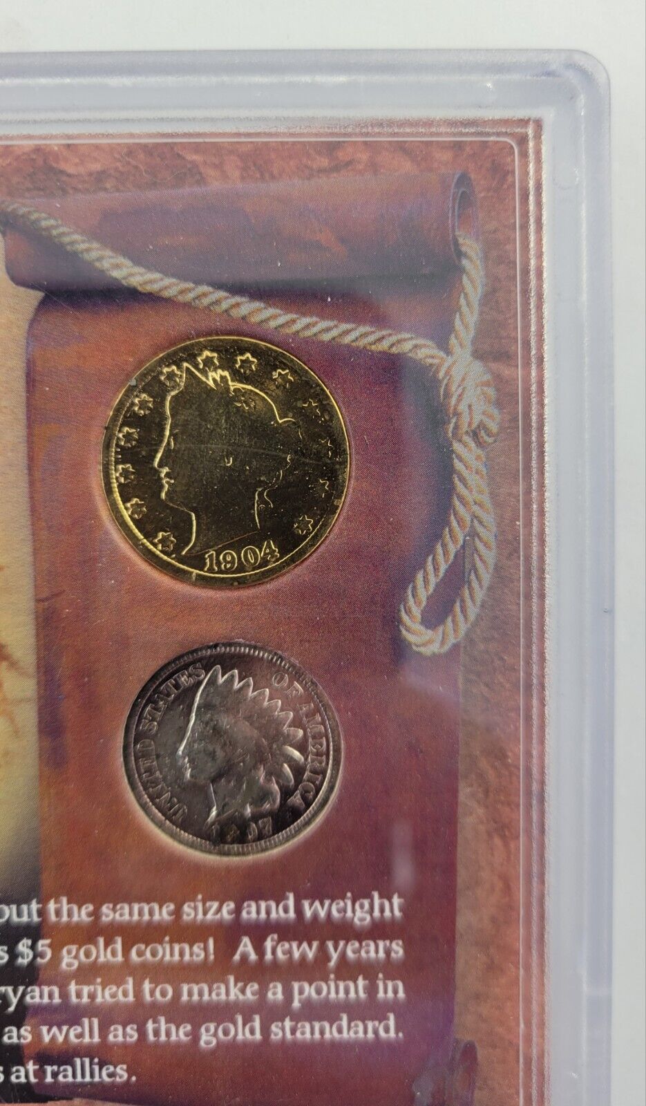 Americas First Silver Penny & Racketeer Gold Nickel From The Morgan Mint Set