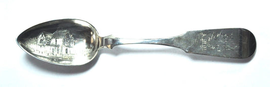 Early 1800's TJ Hemphill Coin Silver Serving Souvenir Spoon Webb MO 7 Initials