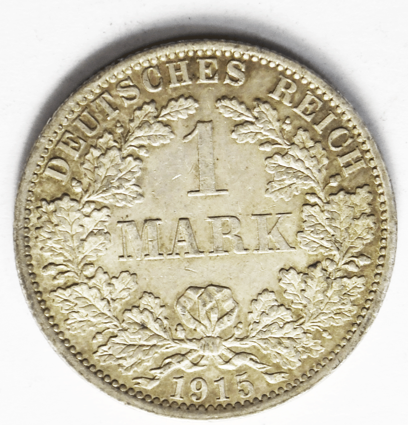 1915 A Germany Empire Silver One Mark Silver Coin KM# 14