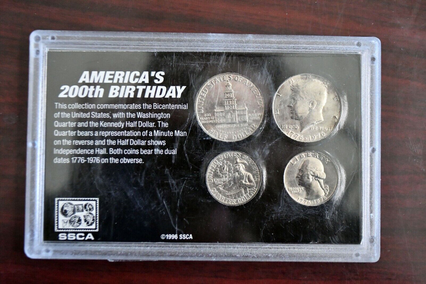 America's 200th Birthday Bicentennial 4 Coin Quarter and Half Dollar Set