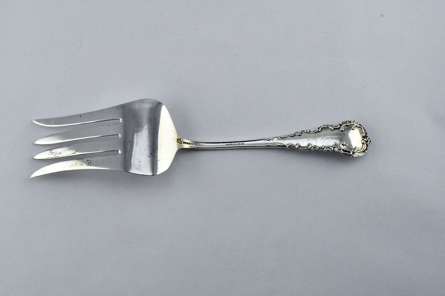 Colbert by Frank Smith Sterling Silver 8 1/8" Large Cold Meat Serving Fork 1.9oz