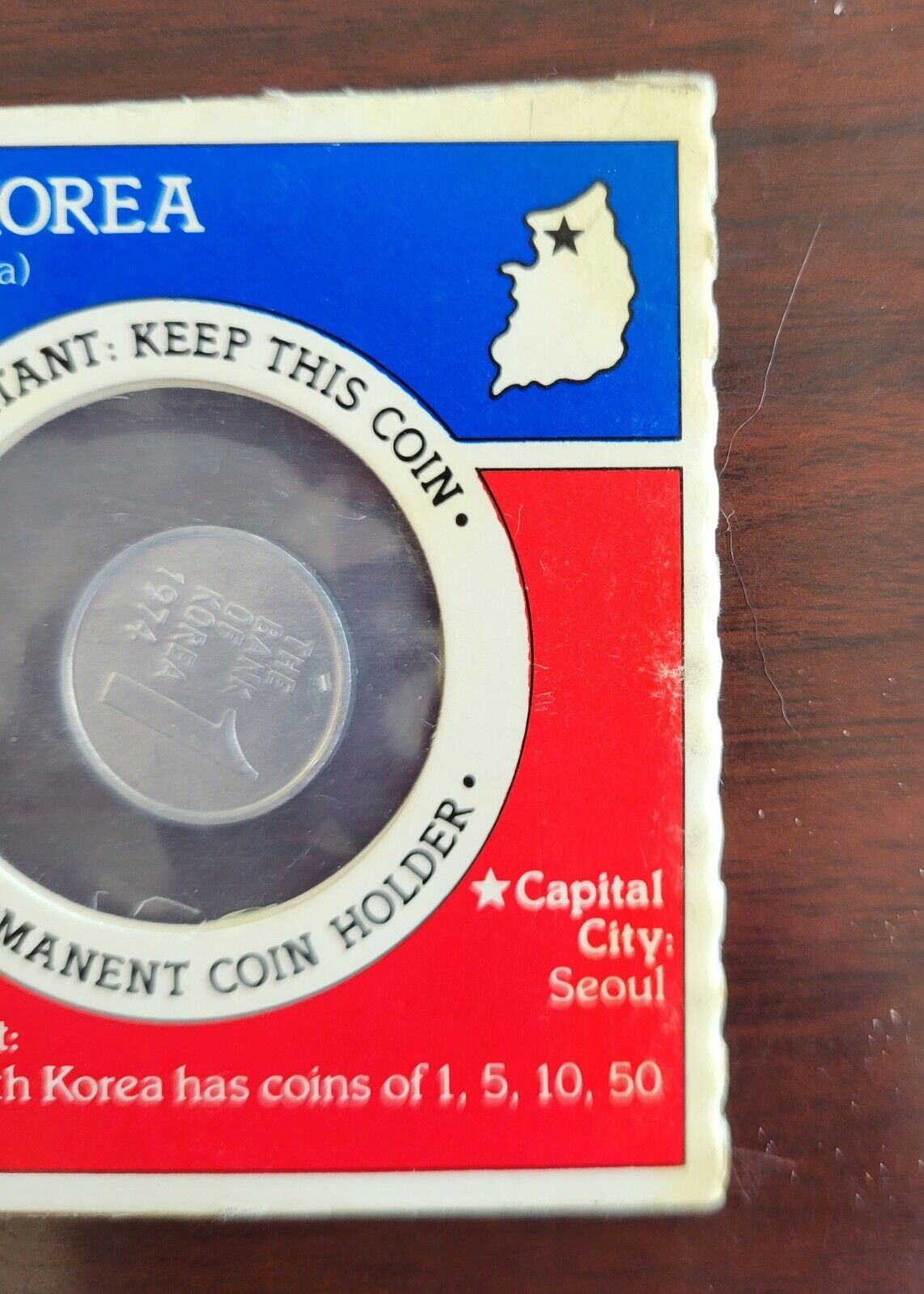 1989 Super Golden Crisp Cereal Box South Korea 1 Won Coins of the World Sealed