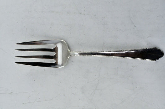 William & Mary by Lunt Sterling Silver 7 3/8" Cold Meat Serving Fork 1.6 oz.