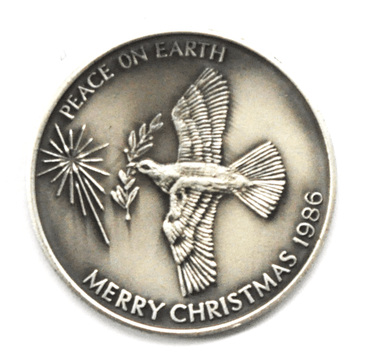 1986 Canada $2 Trade Token 39mm Jim Quinn King of Trade Peace on Earth Christmas