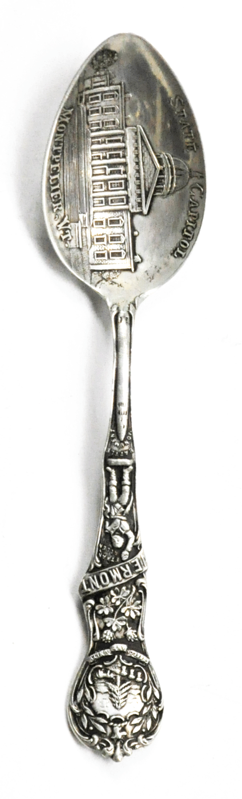 Sterling Silver Watson Vermont Montpelier 4-1/8" Souvenir Spoon Capitol