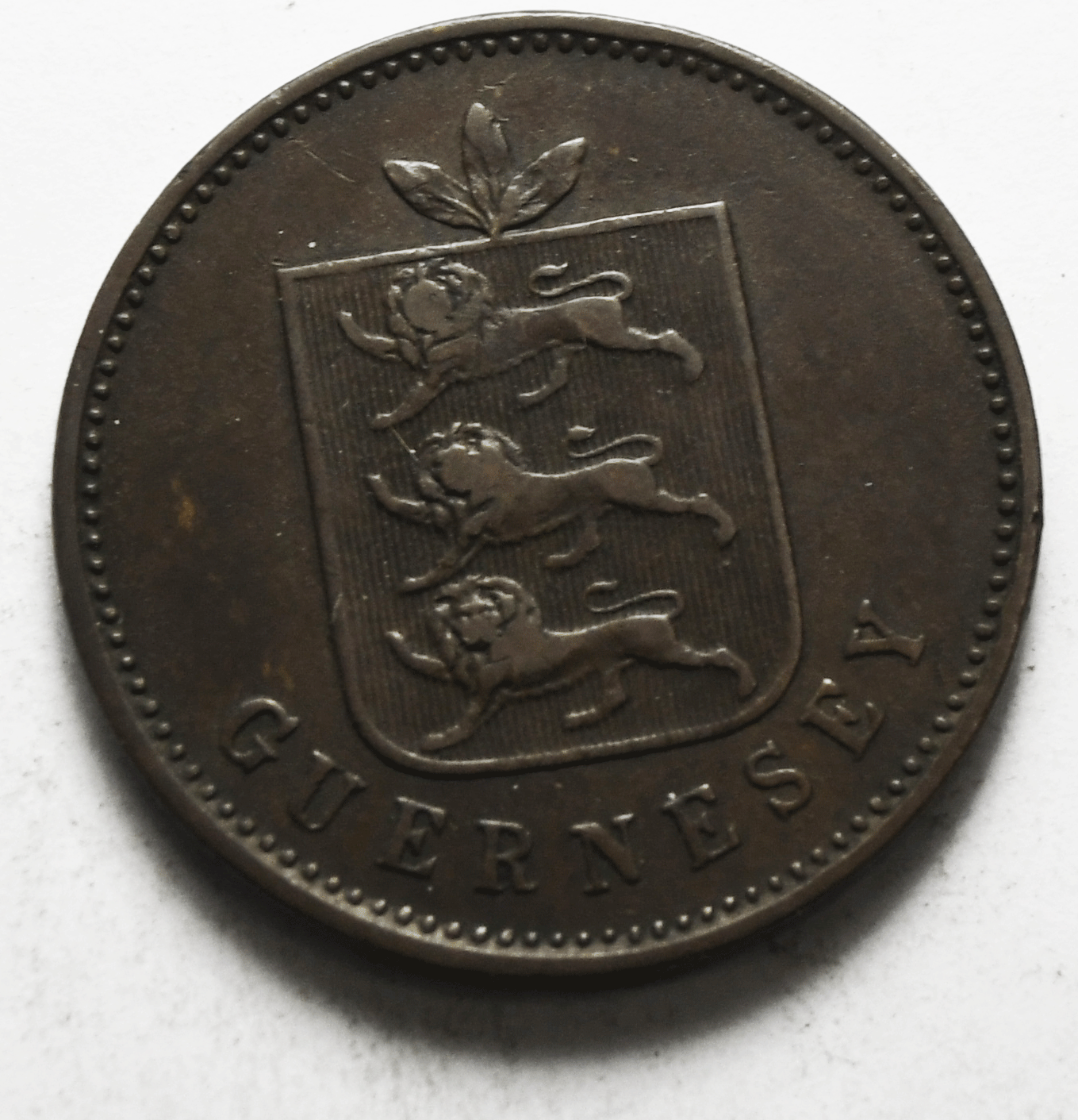 1830 Guernsey Four Doubles Bronze Coin