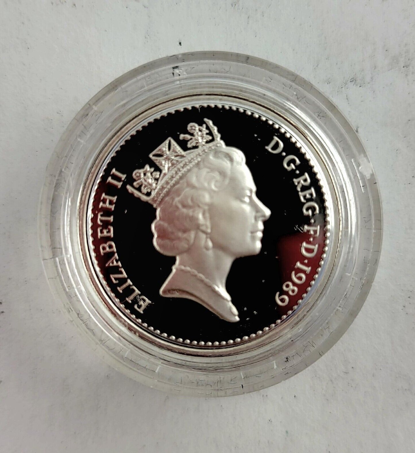 1989 UK Great Britain Royal Mint Silver Proof One Pound Coin