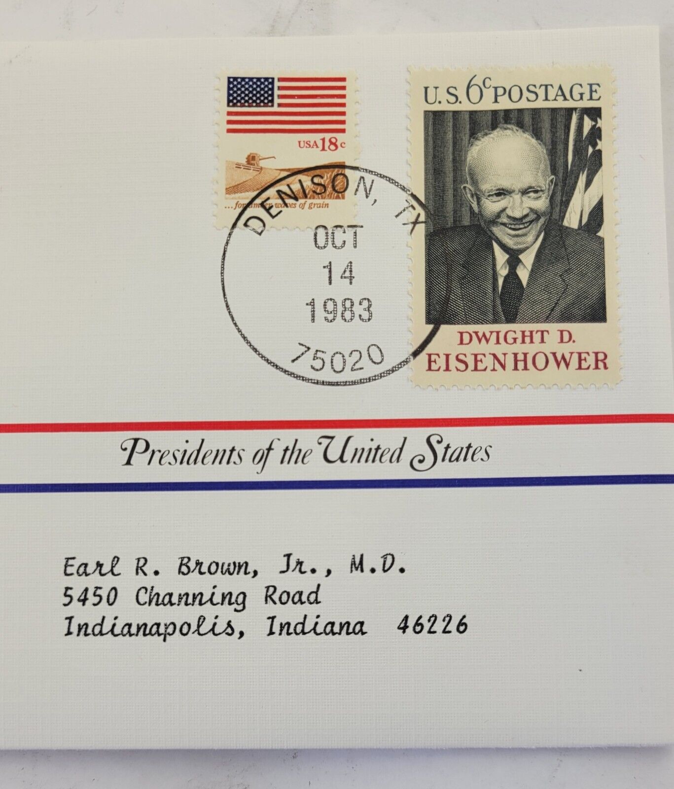 Eisenhower Presidential Covers Medal Postal Commemorative Society Gold Plated