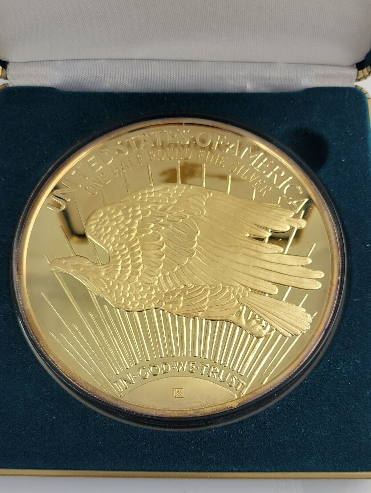 1997 Washington Mint Giant Half Pound (8.oz) Golden Eagle w/Box .999 Fine Silver