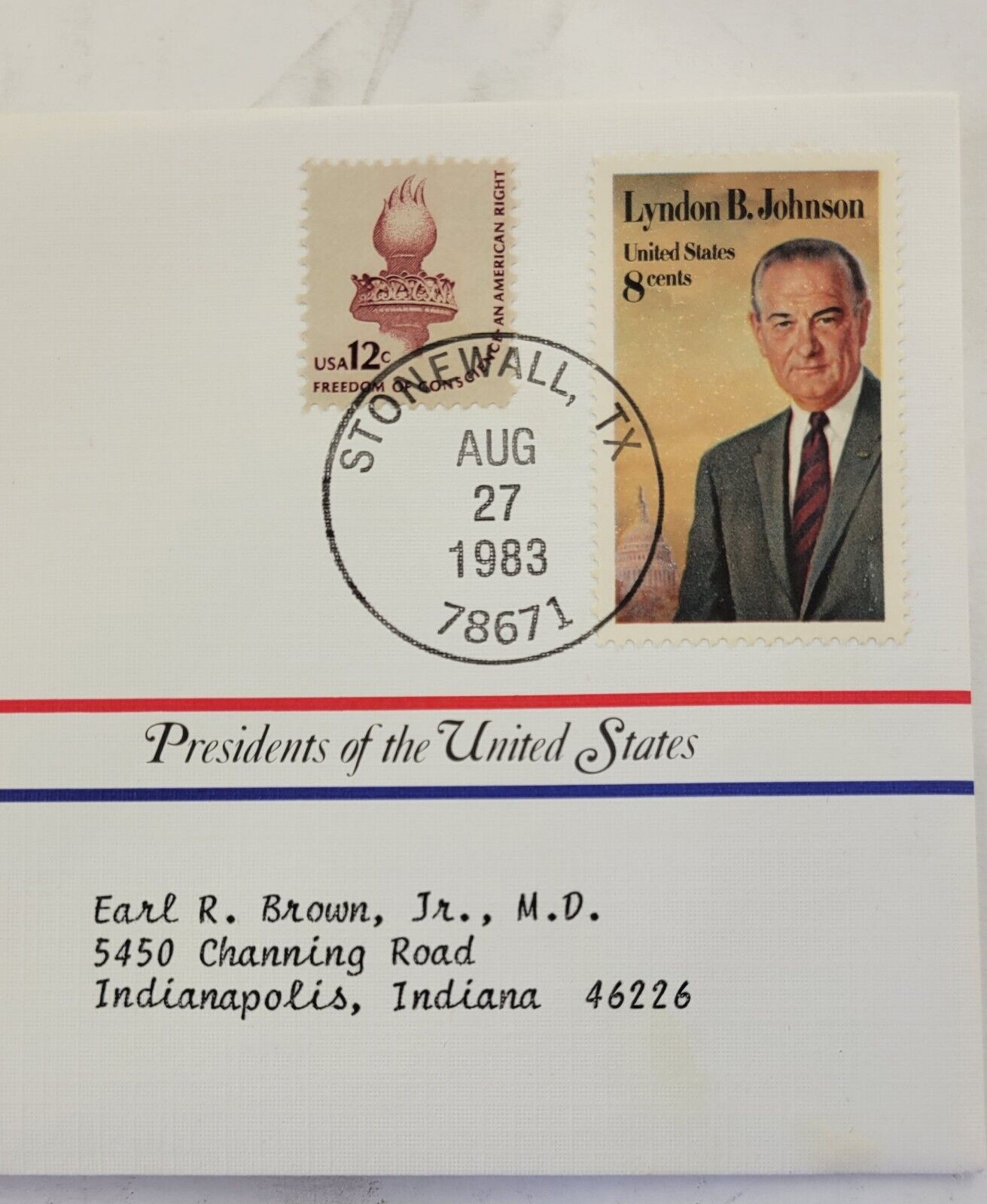 Lyndon Johnson Presidential Covers Medal Postal Commemorative Society Gold Plate