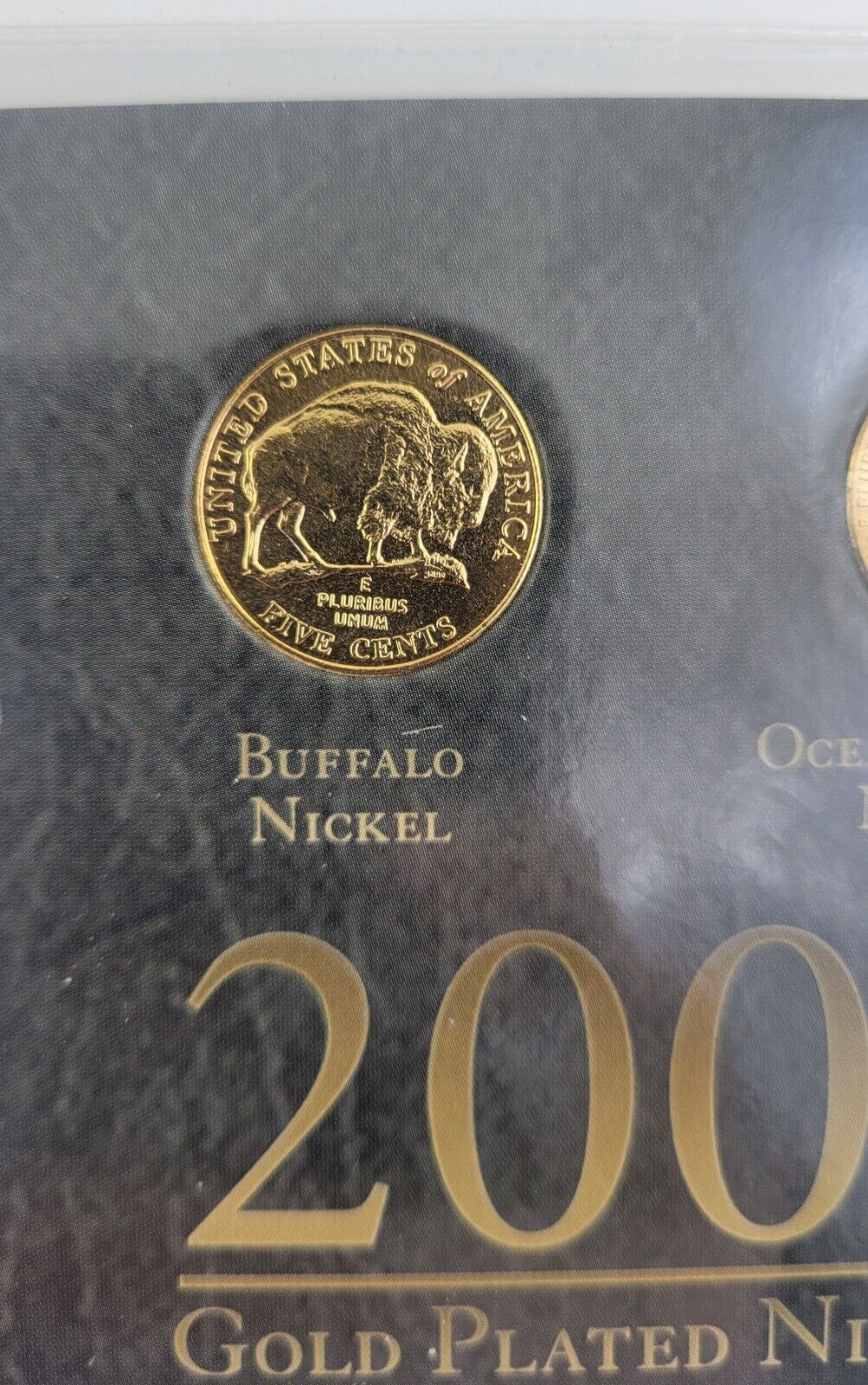 2005 Gold Plated Jefferson Nickels From First Buffalo Ocean Commemorative Mint