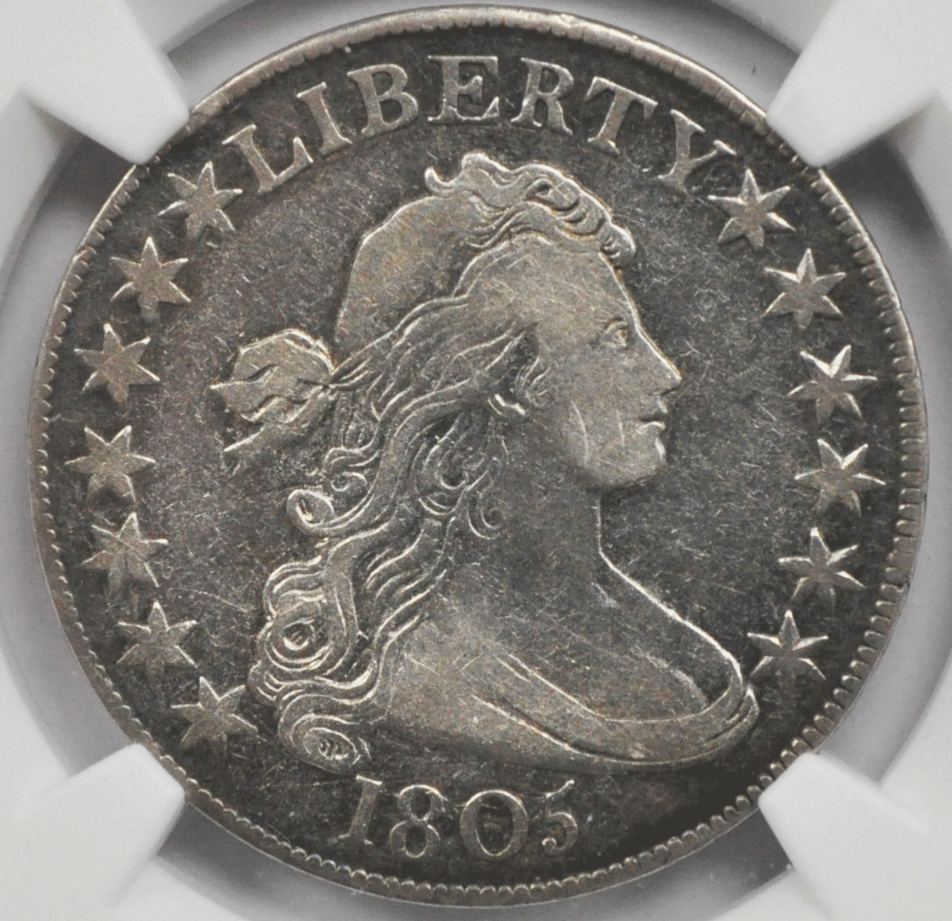 1805 50c Draped Bust Silver Half Dollar NGC XF Details Philadelphia Rare