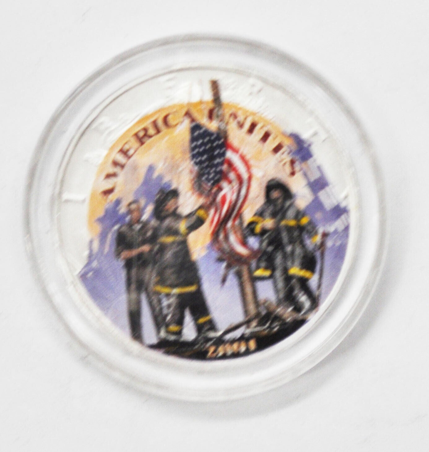 2001 American Silver Eagle  $1 Ounce Coin 911 Fire Police Rescue Remembering