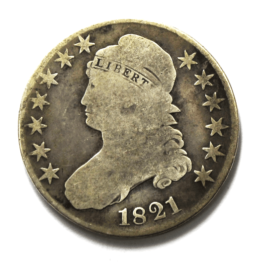 1821 50c Capped Bust Silver Half Dollar Fifty Cents Philadelphia