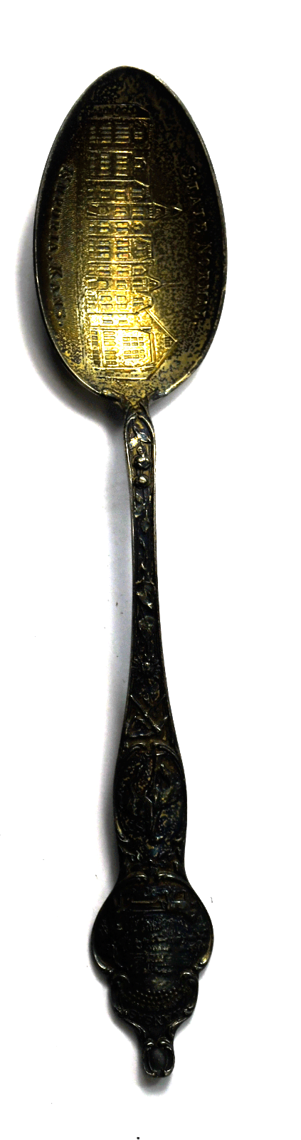 Sterling Kansas Normal Antique Emporia Kansas College Souvenir Spoon 5-3/8"