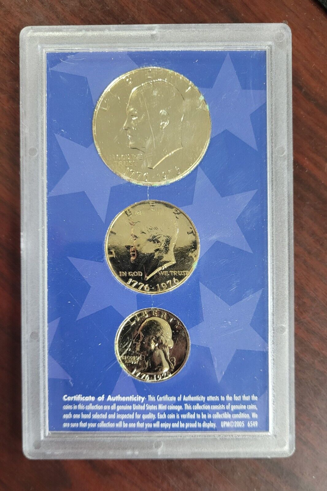 24 Kt. Gold Layered Bicentennial Collection 1776 1976 Dollar Half