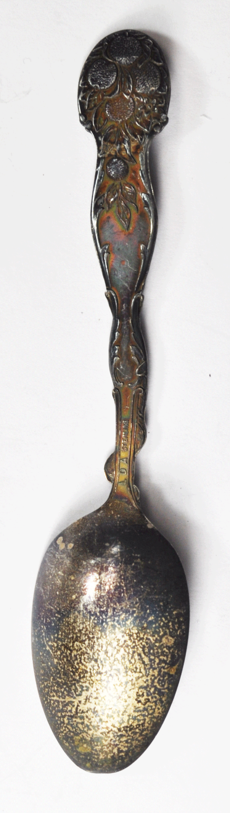 Sterling LDA Souvenir Spoon US Grand Hotel San Diego CA 5-1/4" Rainbow Toned