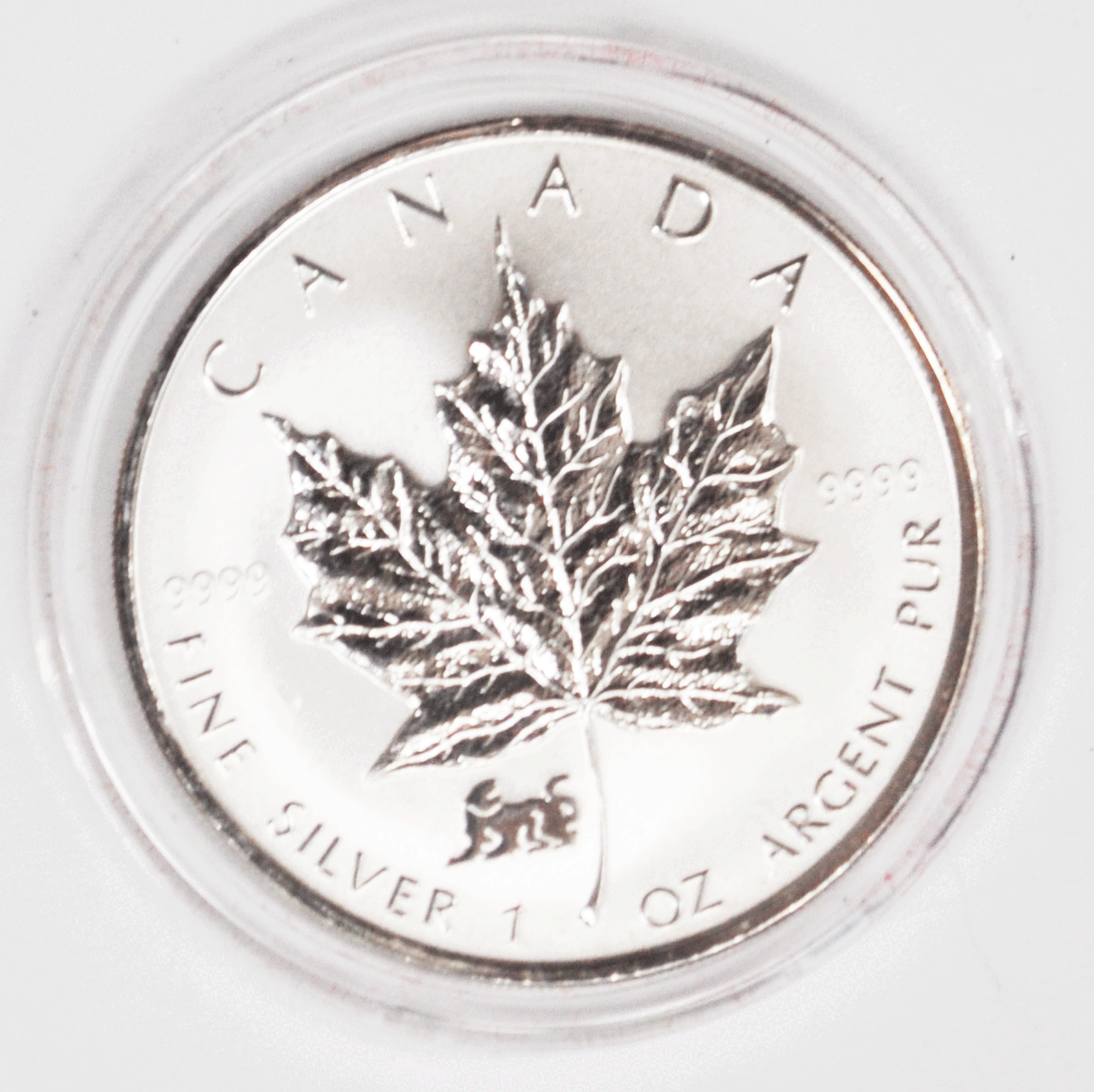 1998 $5 Canada Silver Maple One Ounce .9999 Coin Tiger Privy Low Mintage 25,000