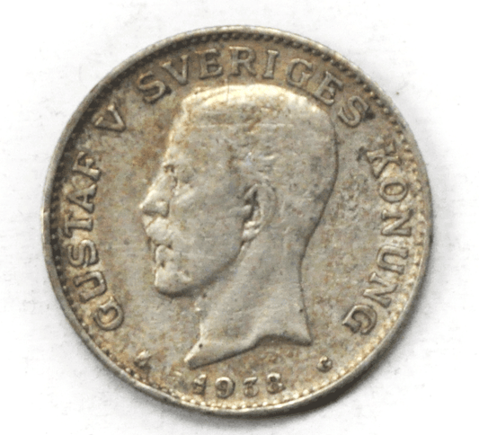 1938 Sweden One Krona Silver Coin KM# 786.2