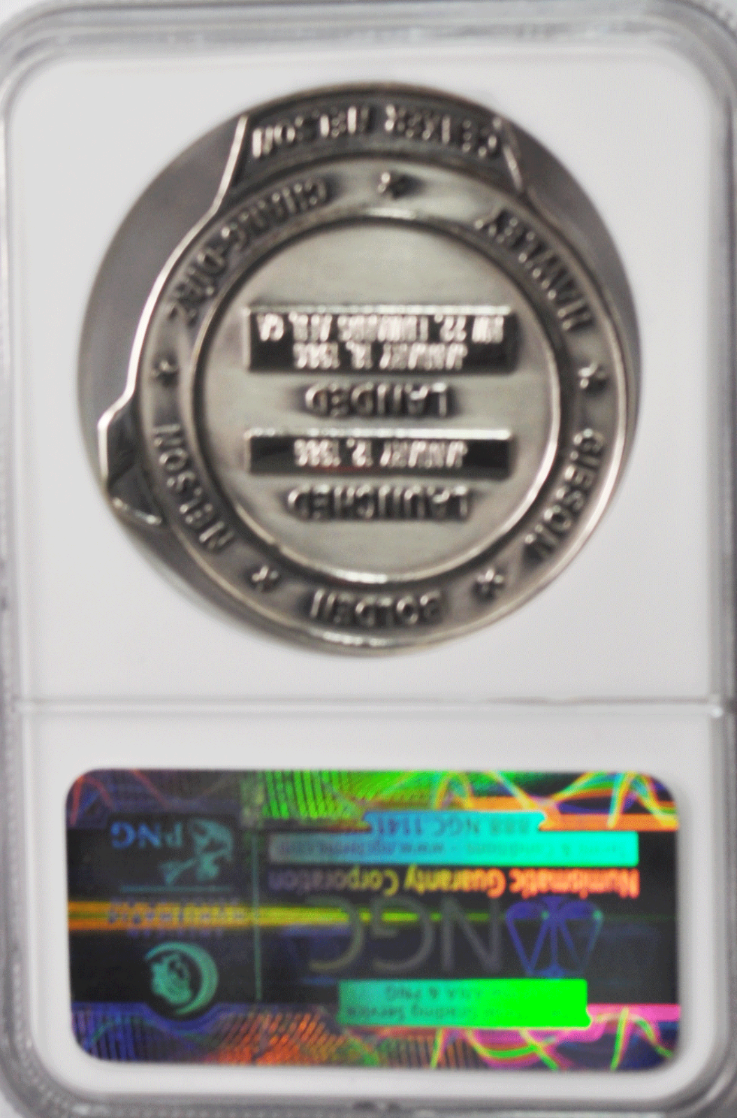 1986 STS-61C Robbins Silver Space Medal Unflown #199 NGC MS66 Columbia