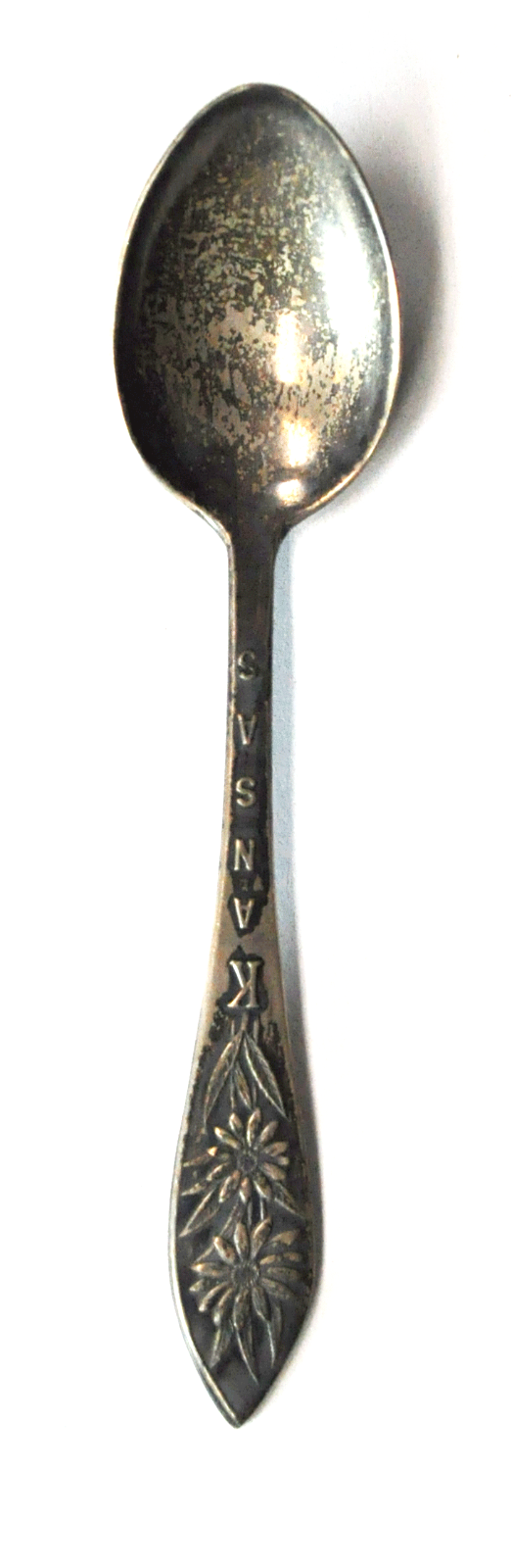 Sterling HH Tammen Kansas Sunfower Souvenir Spoon 4-1/4"