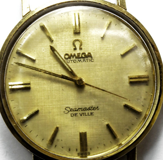 1963 Men's Omega Seamaster Deville 14k 6590-1 34mm Automatic 550 Tapestry Dial