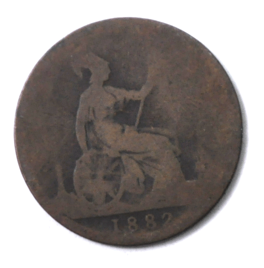 1882 H Great Britain Penny Bronze Coin KM# 755