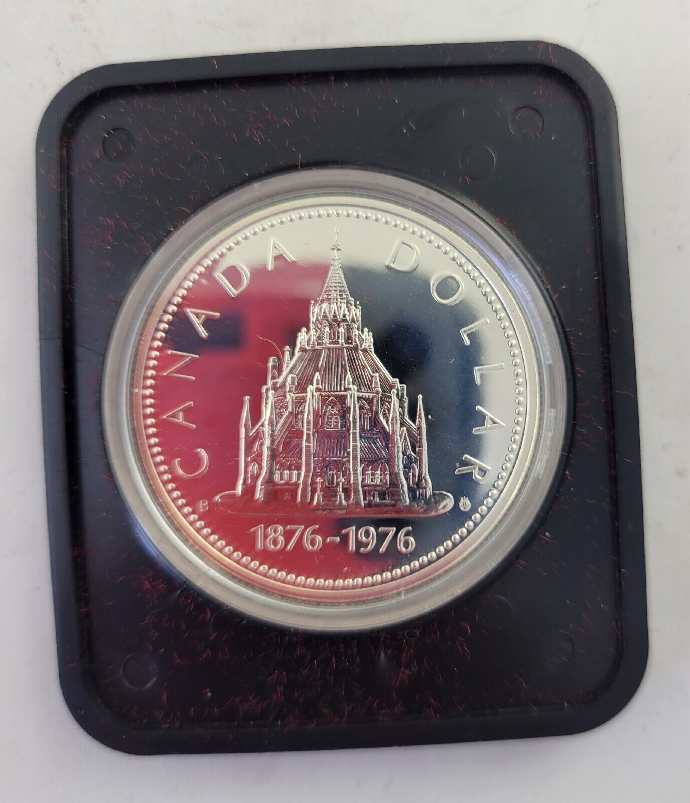 1976 $1 Canada Silver Commemorative Dollar Coin Library Of Parliament Boxed