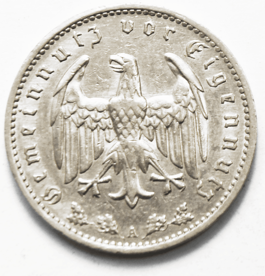 1933 A Germany Third Reich Reichsmark Nickel Coin AU KM# 78