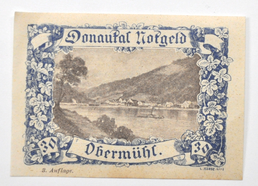 30 Heller Austria Notgeld Banknote St Martin Obermuhl