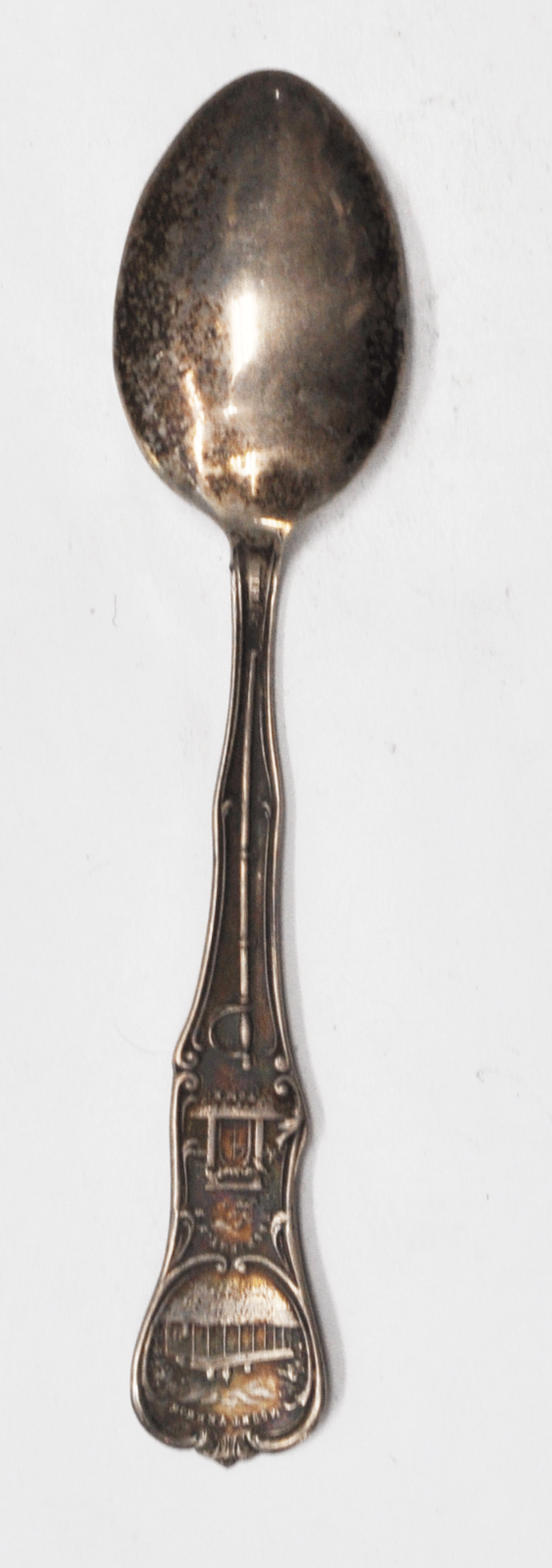 Sterling George Washington Capitol Mount Vernon Tomb Souvenir Spoon 5-1/4"