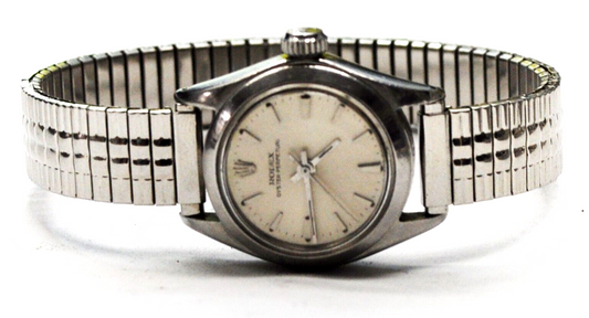 1967 Women's Rolex Date 6618 Stainless Steel 24mm Automatic 1161 Wristwatch