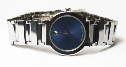 Women's Movado 89.C1.1841 Valor Blue Museum Dial Tungsten 26mm 6-1/4" Wrist