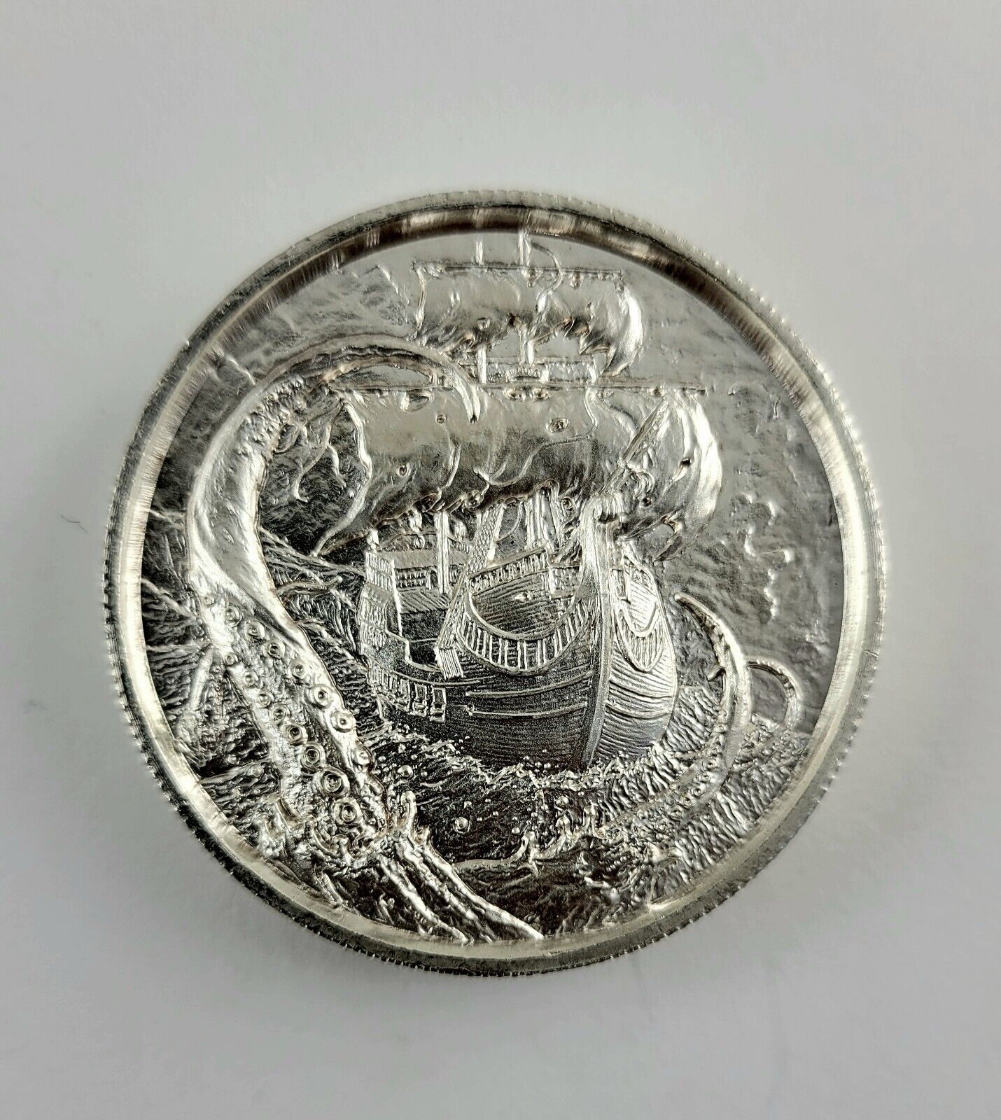 No Prey No Pay 2 Ounce .999 Fine Silver The Kraken From Elemetal