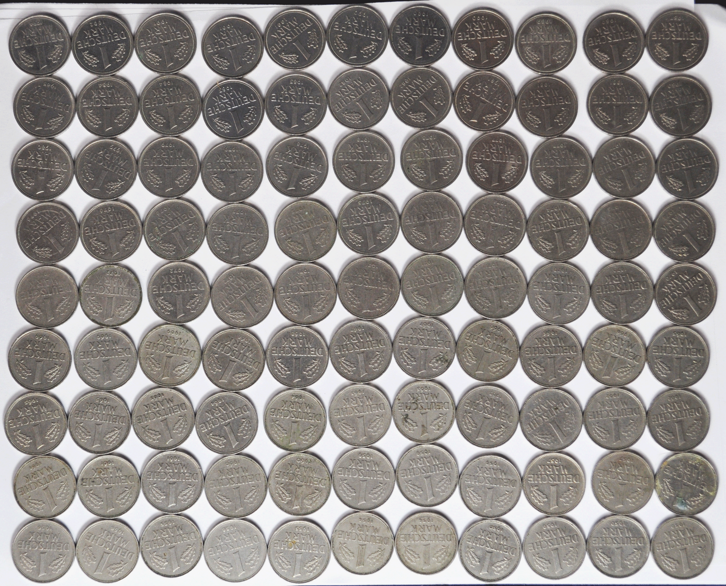 1950-1994 Germany Federal Republic 1 One Mark 99 Coin Set No Duplicates