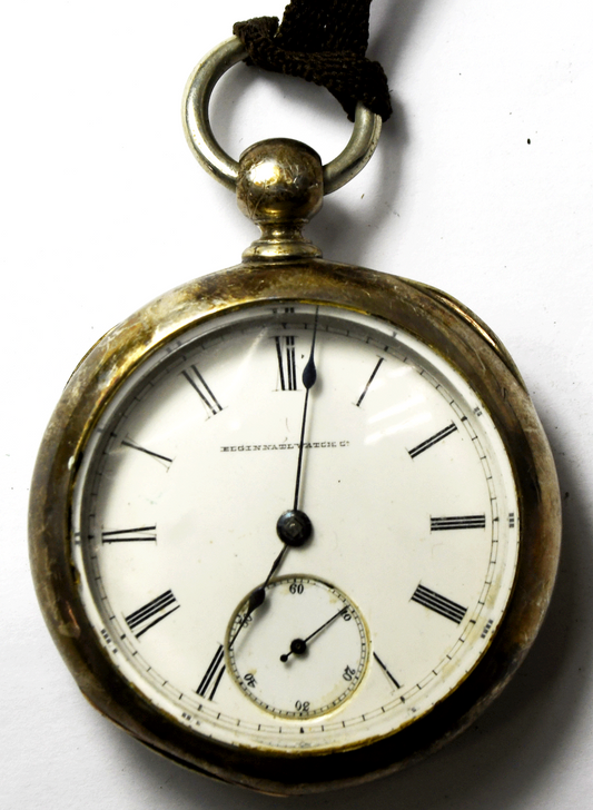 1883 Elgin Size 18 Grade 13 Pocket Watch KW KS Coin Silver OF #3 Case