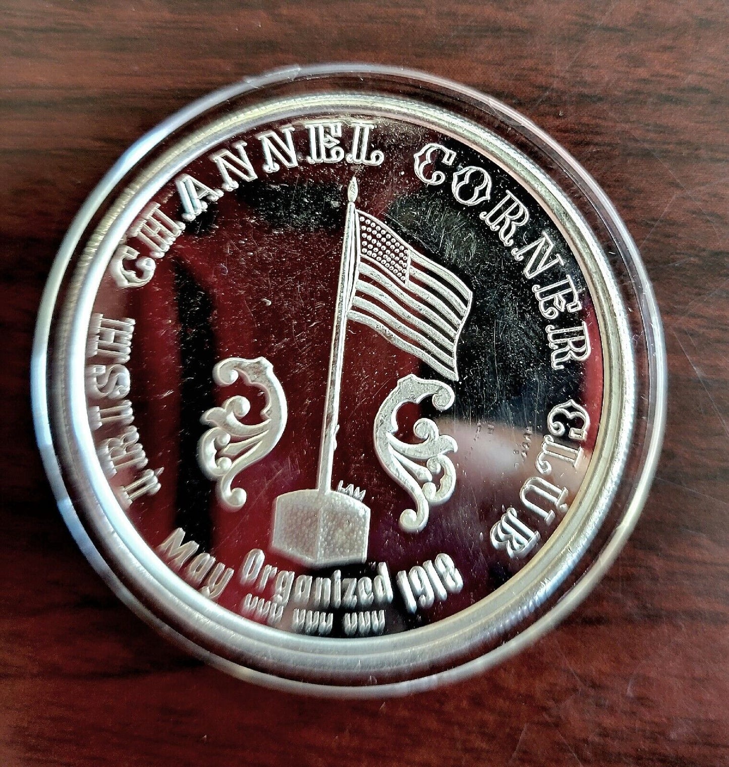 1971 Irish Channel Corner Club .999 Fine Silver Spanish Fiesta 1oz. Mardi Gras