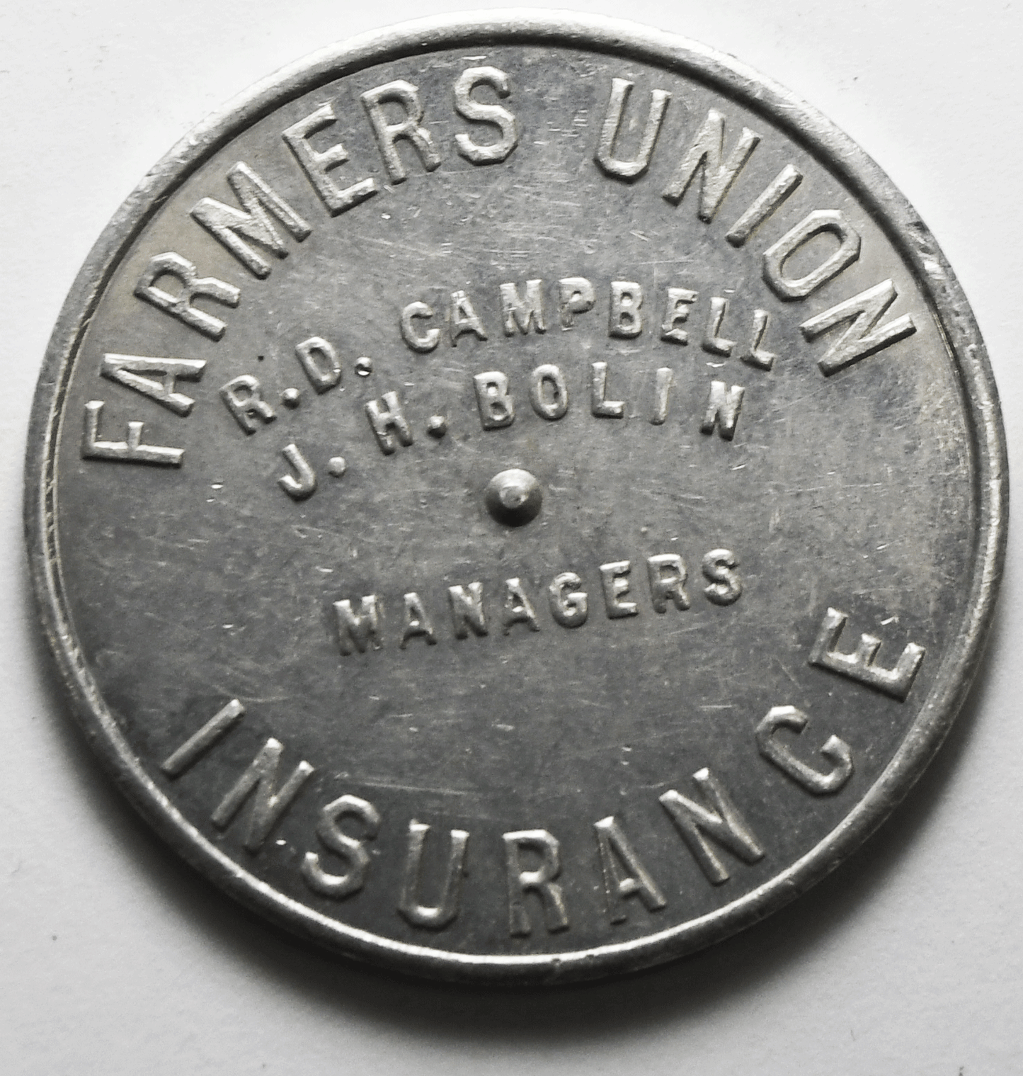 You Win Farmers Union Insurance Managers Token Aluminum 35mm