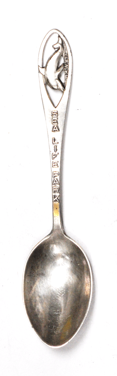 Sterling Silver Bates & Klinke Sea Life Park Souvenir Cutout Spoon 3-1/2"