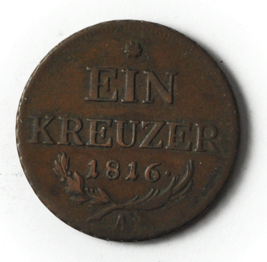 1816 Austria Kreuzer Copper Coin KM# 2113