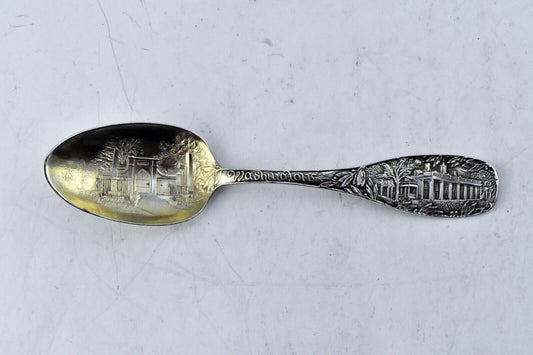 George Washington Souvenir Sterling Silver 5 1/2" Teaspoon by Wallace .84 oz