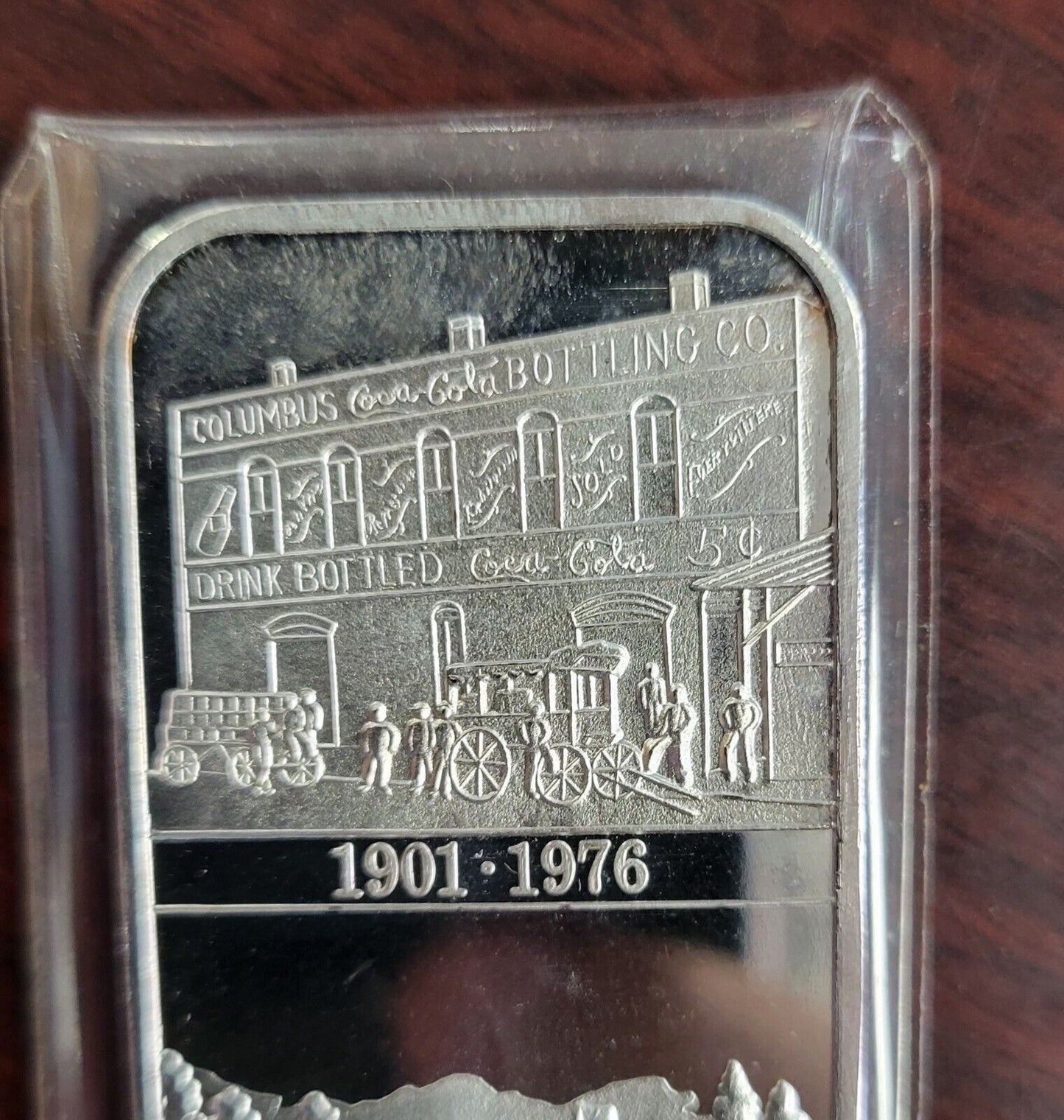 Coca Cola Columbus GA. 75th Anniversary 1 oz Bar .999 Fine Silver