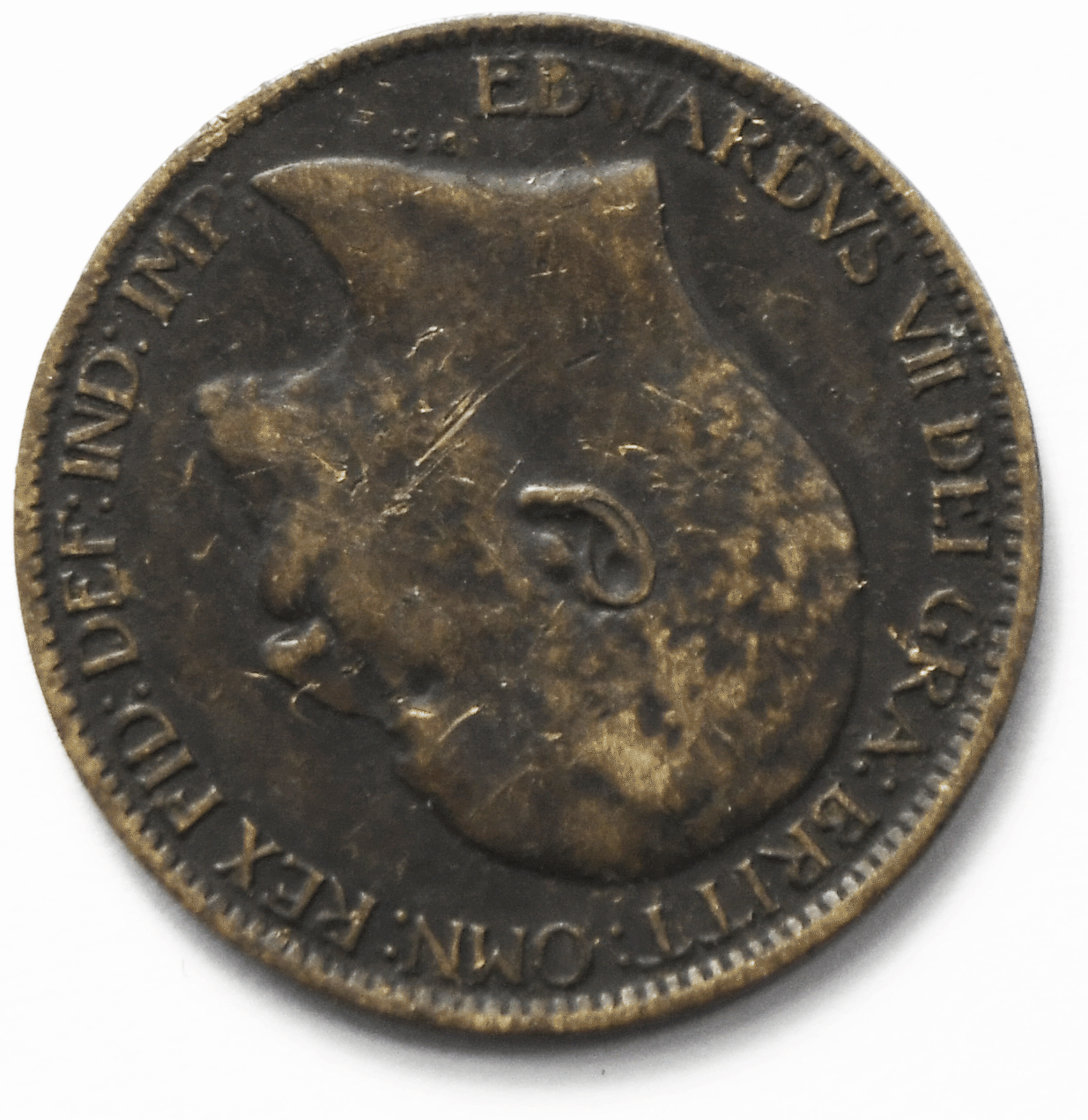 1904 1F Great Britain Farthing Bronze Coin