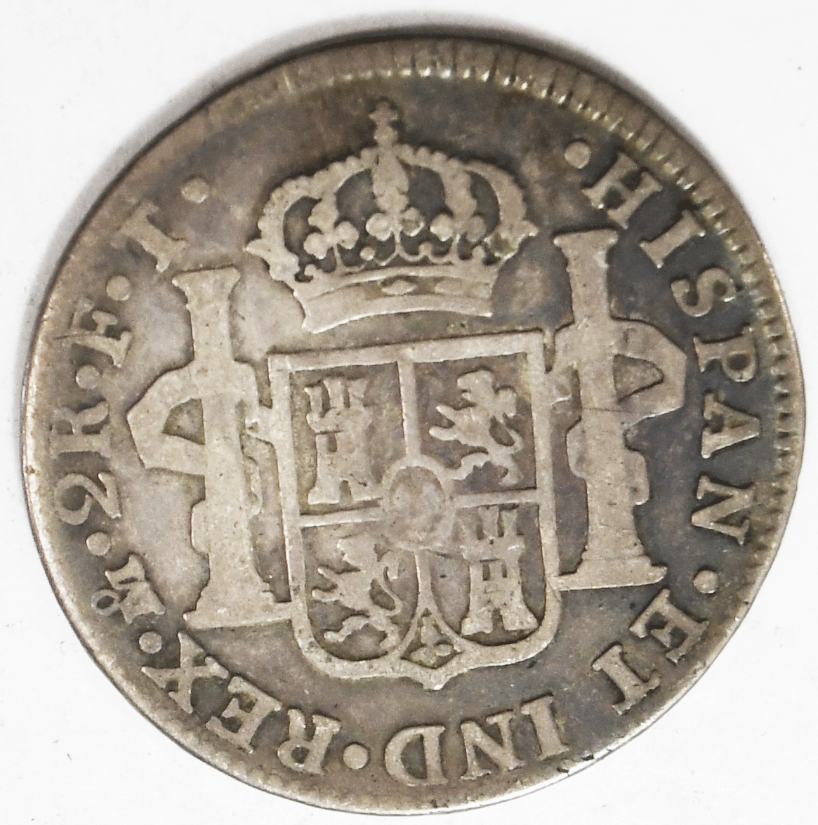 1802 Mo FT Mexico Spanish Colony Silver Two Real