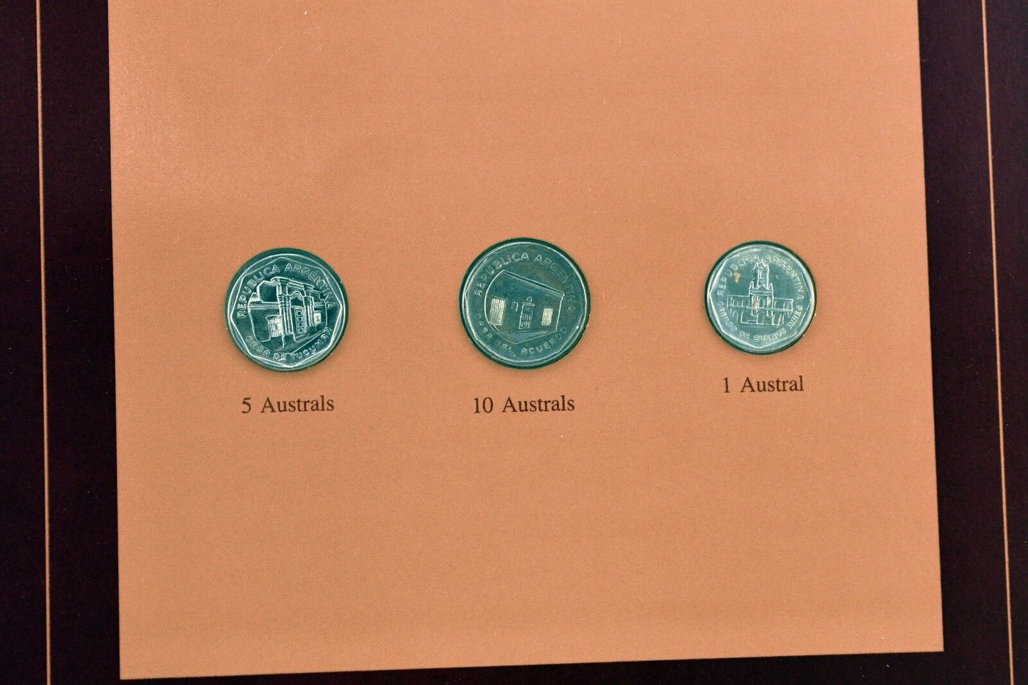 Coin Sets of All Nations Franklin Mint Republic of Argentina 1989 Complete